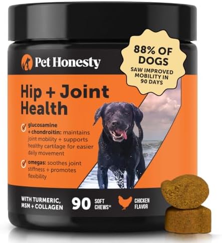 Pet Honesty Vet Recommended Hip and Joint Supplement for Dogs, 90 Count