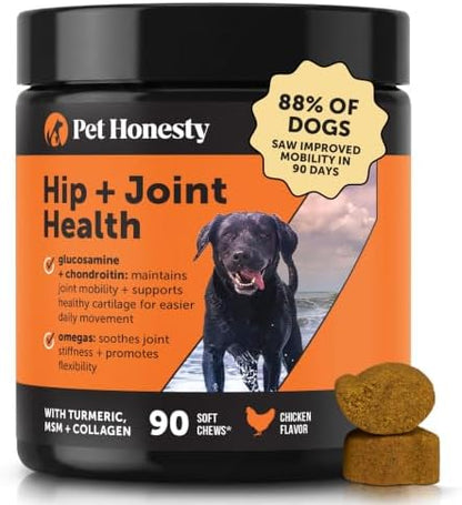 Pet Honesty Vet Recommended Hip and Joint Supplement for Dogs, 90 Count
