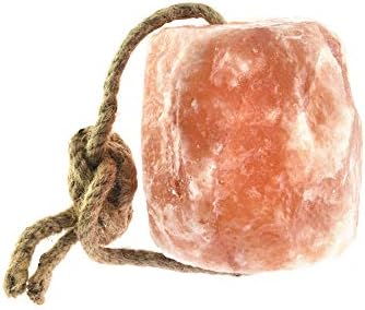 UMAID Himalayan Salt Lick 6 lbs On Rope for Horse, Deer, Goat, and Livestock Animals - Himalayan Salt Block 1 Pack