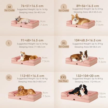 EHEYCIGA Orthopedic Dog Bed Medium Size Dog, Waterproof Washable Pet Beds