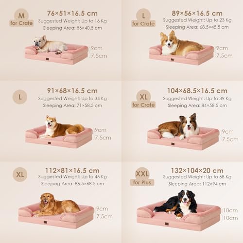 EHEYCIGA Orthopedic Extra Large Dog Bed, Waterproof Washable XL Pet Bed 44"