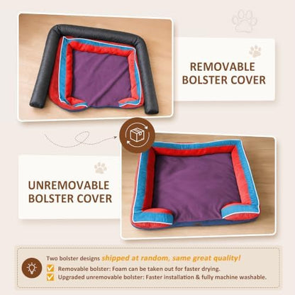 Comfort Expression Orthopedic Dog Beds for Large Sized Dog with Bolster