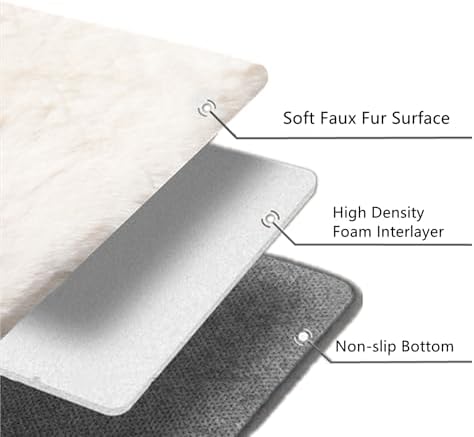 SHENGOCASE Pet Bed Cushion Pad, Faux Fur Dog Cat Pillow, Crate Mat, 20 inches, 2-Pack