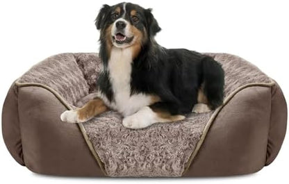 INVENHO X-Large Dog Bed Rectangle Washable Orthopedic Soft Calming Sleeping Durable Pet Cuddler with Anti-Slip Bottom