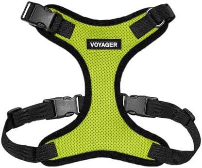 Voyager Step-in Lock Dog Harness - Lime Green/Black Trim, Large