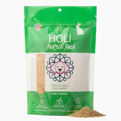 HOLI Rabbit Dog Food Topper, Freeze Dried, 4oz
