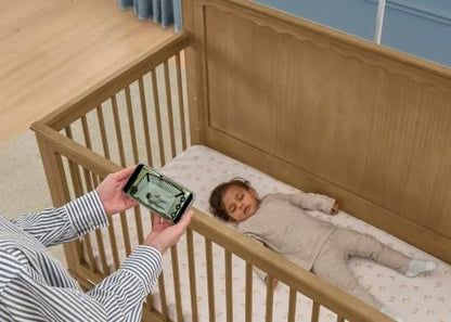 Delta Children Smart Sleep Baby Monitor with Floor Stand, Auto Motion Tracking/Alerting, 360° Pan/45° Tilt, Night Vision, Two-Way Talk, Temp & Humidity Alerts, Alexa/Google Compatible, 2.5K/1440p QHD