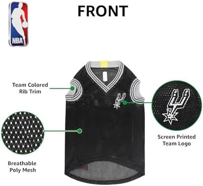 Pets First NBA SAN ANTONIO SPURS DOG Jersey, Large - Tank Top Basketball Pet Jersey