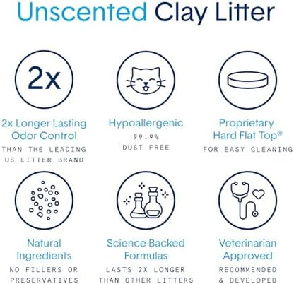 Boxie Premium Unscented Clumping Cat Litter 30+ Day Odor Control 16 lb