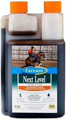 Farnam Next Level Joint Supplement for Horses & Dogs, Helps Maintain Connective Tissue to Ease Stiffness Due to Daily Activity, Joint Supplement for Dogs and Horses, 16 oz, 16-Day Supplyx