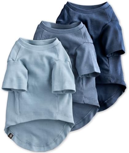 Pet Passion Toby II Dog T-Shirt, 3 Pack, Navy Ombre, Large