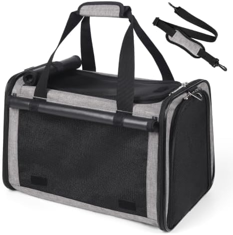 YUDODO 25lbs Cat Carrier Lightproof Soft Sided Pet Carrier for Large Cat