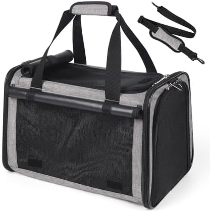 YUDODO 25lbs Cat Carrier Lightproof Soft Sided Pet Carrier for Large Cat