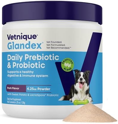 Vetnique Glandex Probiotics for Dogs Powder 4.25oz + Prebiotics & Enzymes