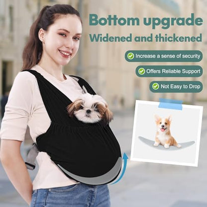 Supet Dog Sling Carrier for Small Pet, Adjustable Hands Free Front Backpack