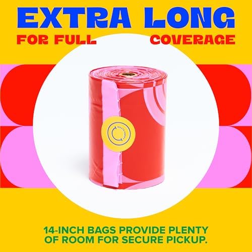 Poop Bags for Dogs 200 Count - 14" Extra Long Leak-Resistant Waste Bag Tissue Box - Unscented Extra Thick Poop Bag, Easy to Tear Dog Bags for Poop - Convenient Dispenser Box