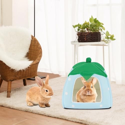 BWOGUE Guinea Pig Bed Hideout, Washable Hamster Cave for Small Animals