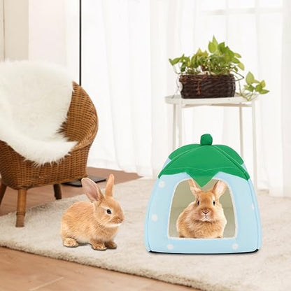 BWOGUE Guinea Pig Bed Hideout, Washable Hamster Cave for Small Animals
