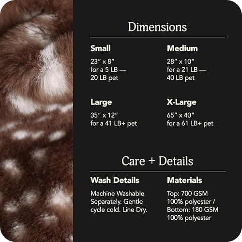 UnHide Floof Pet Bed, Extra Soft Dog Bed with Removable Faux Fur Cover