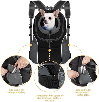 WOYYHO Pet Dog Carrier Backpack, Ventilated Small Dog Front Backpack