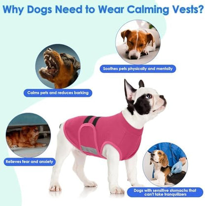 MIGOHI Dog Anxiety Relief Coat,XL, Rosered