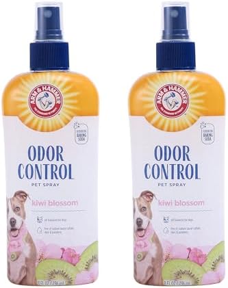 Arm & Hammer Super Deodorizing Dog Spray, Kiwi Blossom, 8 Fl Oz, 2-Pack