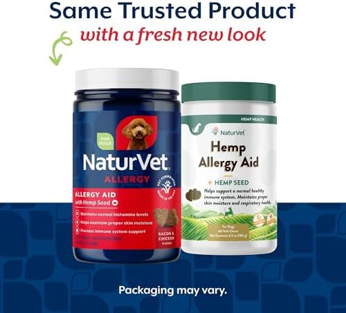 NaturVet Hemp Allergy Aid Supplement for Dogs - 60 Soft Chews