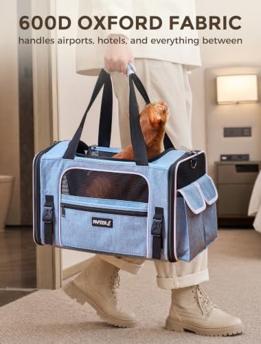 Soft Sided Pet Carrier, Travel Friendly, Small to Medium Cats 15 lbs