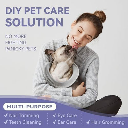 Loflaze Dog Grooming Hammock Harness for Dogs & Cats with Pet Nail Clipper Trimmer - Cat Hanger Sling for Trimming Clipping Nails- Dog Hammock Restraint Bag for Small Medium Large pet （ Purple M）