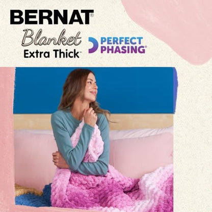 Bernat Blanket Extra Thick Perfect Phasing Chunky Yarn, Purple Sunset