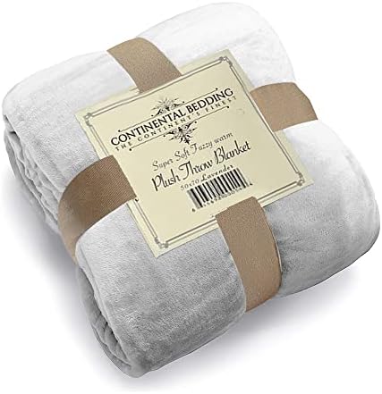 Continental Bedding Microfleece Bed Blanket – Soft Lightweight Warm Cozy Blanket for Bed & Crib – Twin 50x60, Twin XL 50x70, Crib 30x40 – Plush Fleece Throw for All Seasons - Gray