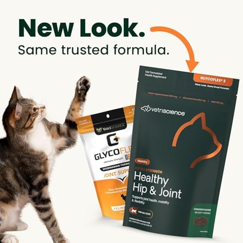 VetriScience Extra Strength Healthy Hip & Joint for Cats, Chicken, 60 Count