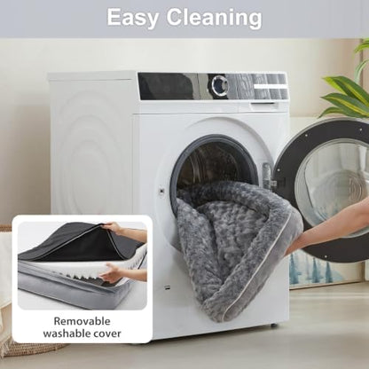 WNPETHOME Orthopedic Washable Dog Bed Large for Senior Dog Cozy Sleep