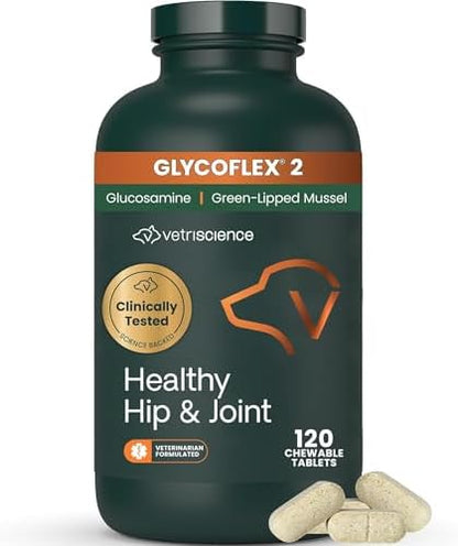 VetriScience Healthy Hip & Joint Tablets for Dogs, Chicken, 120 Count