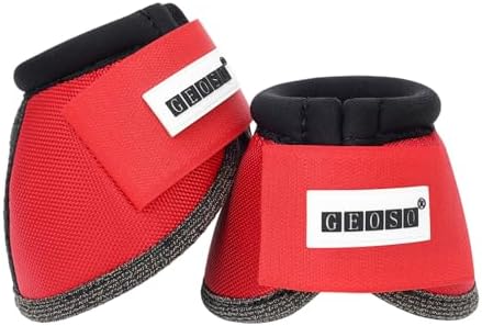 GEOSO Bell Boots for Horses,Ballistic Overreach Horse Boots | Superb Protection, Durability&Comfort,360 Degree Wrap