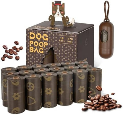 Dog Poop Bags with Dispenser 18 Rolls 270 Count Pet Waste Bags Strong Thick