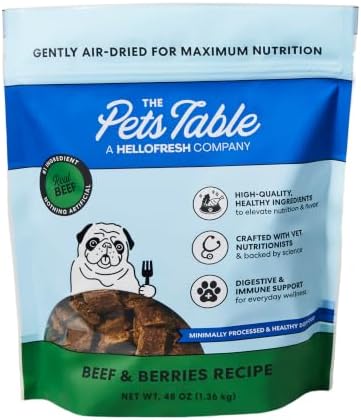 The Pets Table Air Dried Dog Food, Beef & Berries, 3 lb (48 Oz)