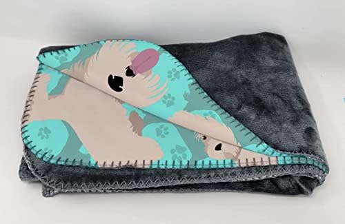 Caroline's Treasures MLM1072TBLT Wheaten Scottish Terrier Soft Travel Blanket with Bag Airplane Blanket, Indoor Outdoor Camping Blanket for Traveling, Picnics, Beach Trips, Concerts
