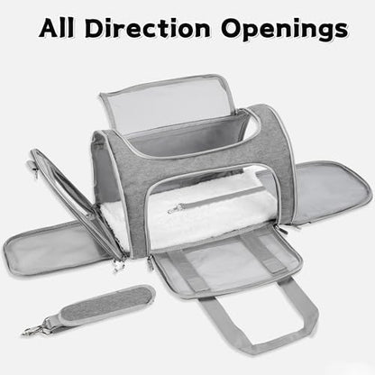 Soft-Sided Cat/Dog/Pet Carrier, Collapsible Pets Travel Carriers