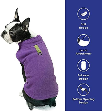 Gooby Fleece Vest Dog Sweater, Lavender, X-Small