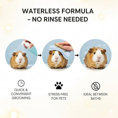 Atlantic Rush Waterless Shampoo for Small Pets- 8oz Spray (Sugar Cookie)