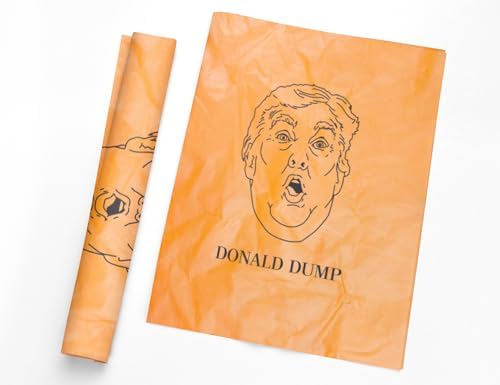 Generic Dumps for Trump and World Leaders, 150 Dog Waste Bags (Donlad D), Orange