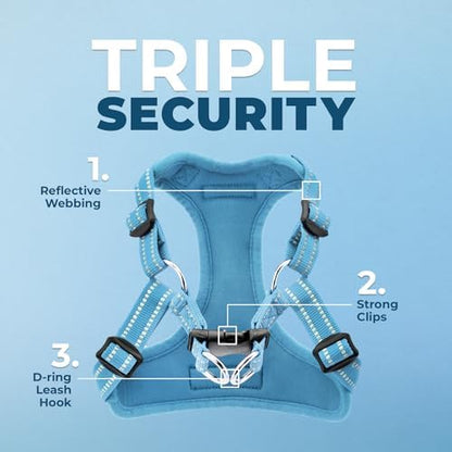Voyager Step-in Flex Adjustable Dog Harness - Baby Blue, Medium