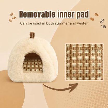 Guinea Pig Hideout with Removable Cooling Mat, Small Animal Bed