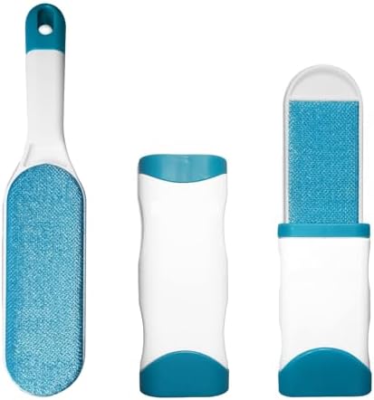 2 Pack Furniture Lint Remover Brushes, Double Sided Self Cleaning Loose Hair Catcher for Pet, Hair Cleaner for Clothes, Sofa, Carpet