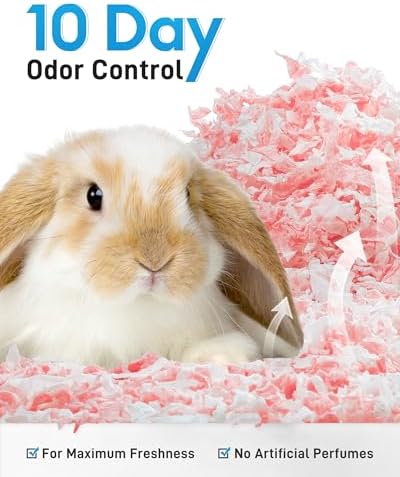 BUCATSTATE Hamster Bedding 101L, Truly 99% Dust-Free Paper Bedding, Blue