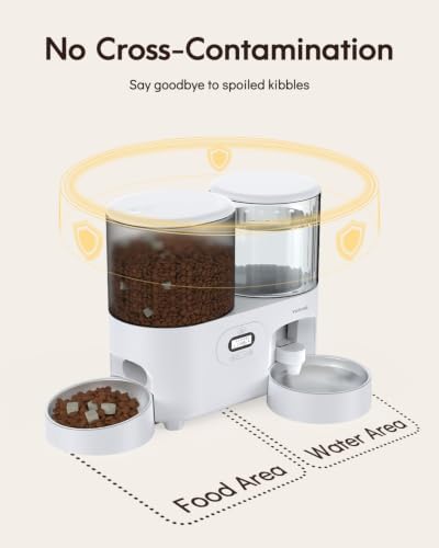 Yuposl Automatic Cat Feeder and Cat Water Dispenser, 10L Large Capacity