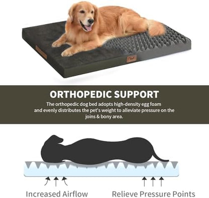 Waterproof Orthopedic Dog Crate Bed for Small Dogs & Cats