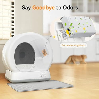 Meowant Self Cleaning Cat Litter Box Safety Sensors,APP Control,Large Space