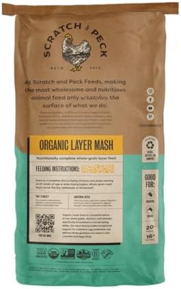 Scratch and Peck Feeds | Layer Mash for Chickens & Ducks | 40 lb Bag